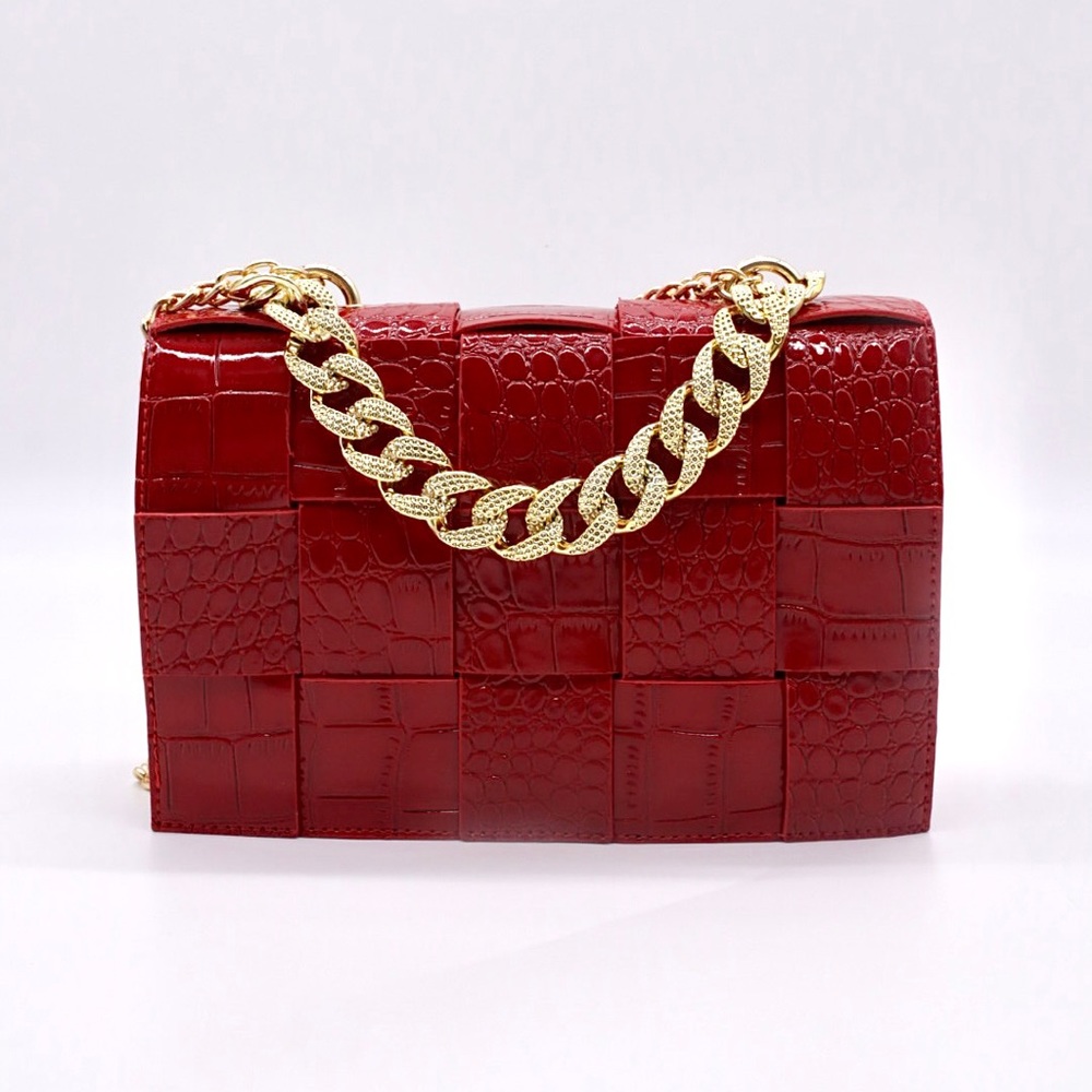 Red crossbody purse